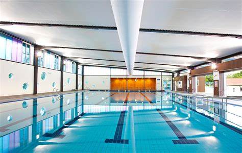 Image of Dalby's 25m indoor pool. Photo looks down length of pool.